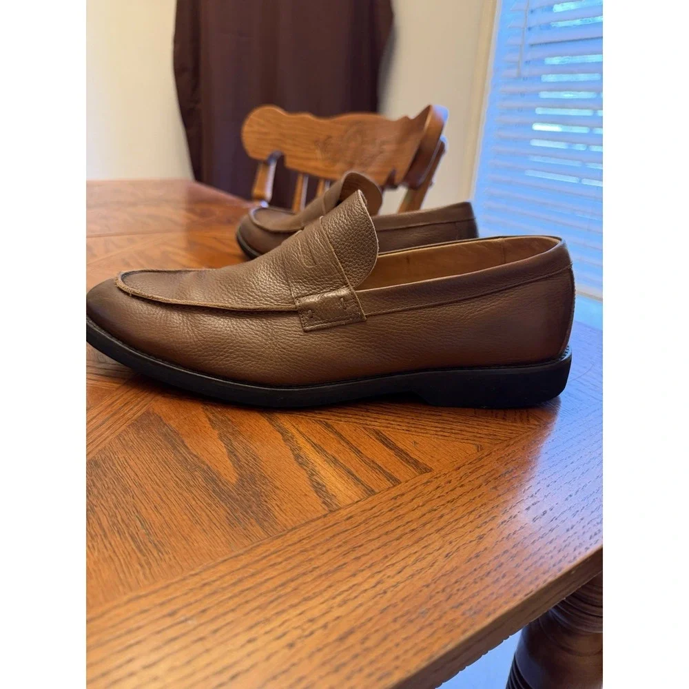 Marc Joseph Size 11.5 Men's Leather Moccasin Brown Loafer‎ Shoes